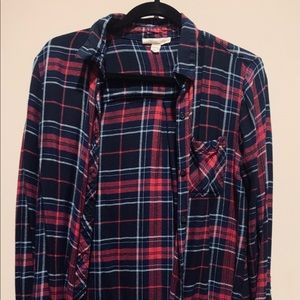 Red and Navy Flannel